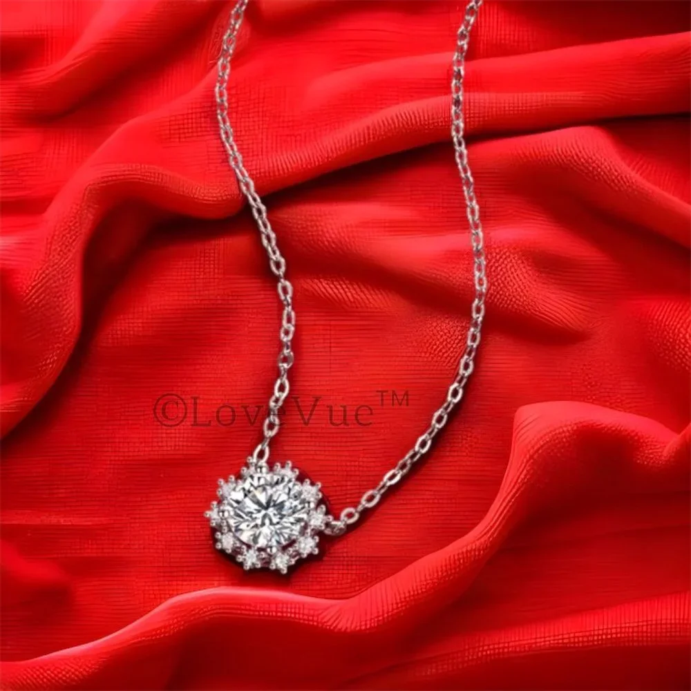 Certified 1ct. t.w. Diamond Snowflakes Brilliant Cut Necklace - Picture 4 of 16